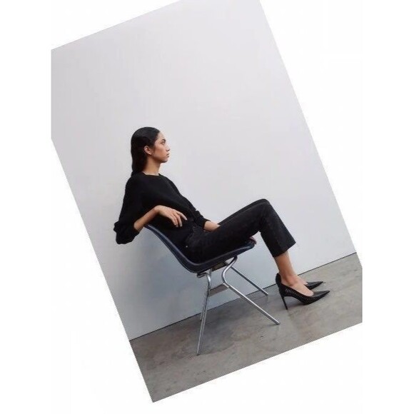 ZARA CUT OUT STILETTO HEELS BLACK SIZE 7.5 - Picture 3 of 7